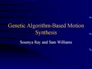 Genetic Algorithm-Based Motion Synthesis