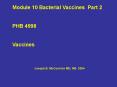 Module 10 Bacterial Vaccines Part 2 PowerPoint PPT Presentation