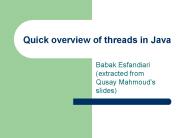 Quick overview of threads in Java
