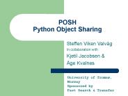 POSH Python Object Sharing