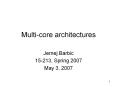 Multi-core architectures PowerPoint PPT Presentation