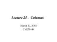 Lecture 25 Columns PowerPoint PPT Presentation