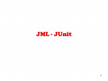 JML JUnit