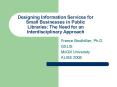 Designing Information Services for Small Businesses in Public Libraries: The Need for an Interdiscip PowerPoint PPT Presentation
