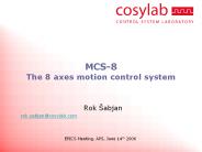 MCS-8 The 8 axes motion control system