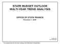 STATE BUDGET OUTLOOK MULTI-YEAR TREND ANALYSIS PowerPoint PPT Presentation