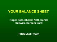 YOUR BALANCE SHEET