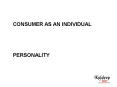 CONSUMER AS AN INDIVIDUAL PowerPoint PPT Presentation