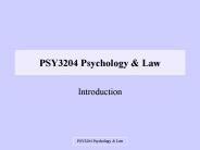 PSY3034 Psychology