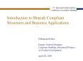 Introduction to Shariah Compliant Structures and Business Applications PowerPoint PPT Presentation