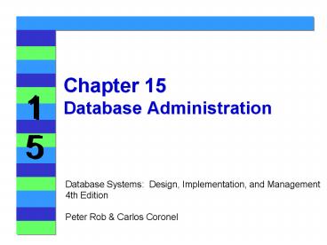 Chapter 15 Database Administration