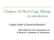 Chapter 12: Web Usage Mining            - An introduction