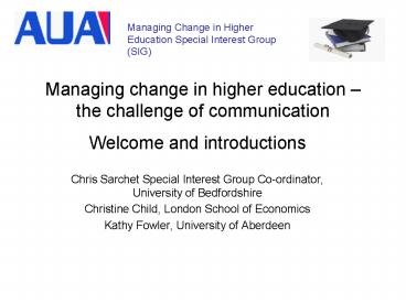 Managing change in higher education the challenge of communication