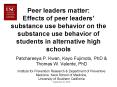 Peer leaders matter: Effects of peer leaders substance use behavior on the substance use behavior of PowerPoint PPT Presentation
