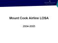 Mount Cook Airline LOSA PowerPoint PPT Presentation