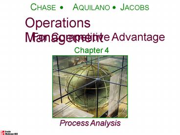 Production and Operations Management: Manufacturing and Services