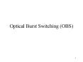 Optical Burst Switching (OBS) PowerPoint PPT Presentation