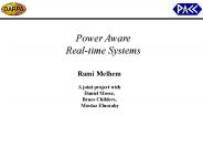 Power Aware Realtime Systems