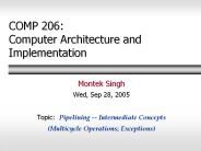 COMP 206: Computer Architecture and Implementation