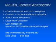 MICHAEL HOOKER MICROSCOPY