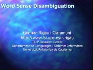 Word Sense Disambiguation