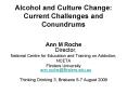 Alcohol and Culture Change: Current Challenges and Conundrums PowerPoint PPT Presentation