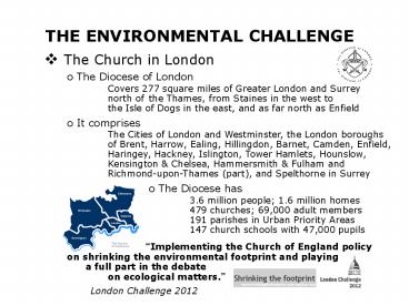 THE ENVIRONMENTAL CHALLENGE