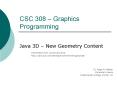 CSC 308 Graphics Programming PowerPoint PPT Presentation