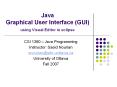 Java Graphical User Interface (GUI) using Visual Editor in eclipse PowerPoint PPT Presentation
