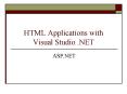 HTML Applications with Visual Studio .NET PowerPoint PPT Presentation