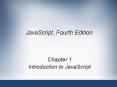 JavaScript, Fourth Edition PowerPoint PPT Presentation