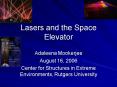 Lasers and the Space Elevator PowerPoint PPT Presentation