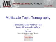 Multiscale Topic Tomography