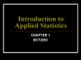 Introduction to Applied Statistics PowerPoint PPT Presentation