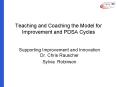 Teaching and Coaching the Model for Improvement and PDSA Cycles PowerPoint PPT Presentation