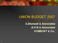 UNION BUDGET 2007 PowerPoint PPT Presentation