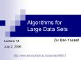 Algorithms for Large Data Sets PowerPoint PPT Presentation