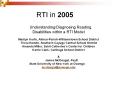 RTI in 2005 PowerPoint PPT Presentation