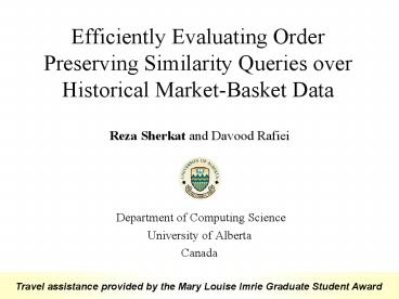 Reza Sherkat and Davood Rafiei