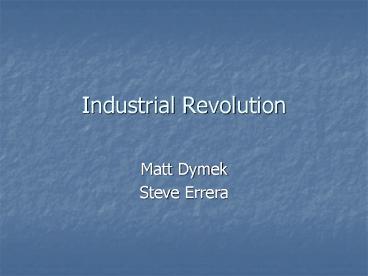 Industrial Revolution