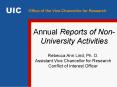 Annual Reports of Non University Activities PowerPoint PPT Presentation