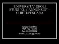 UNIVERSITA DEGLI STUDI G. dANNUNZIO CHIETIPESCARA PowerPoint PPT Presentation