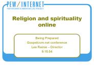 Religion and spirituality online