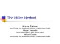The Miller Method PowerPoint PPT Presentation