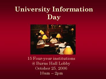 University Information Day
