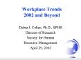 Workplace Trends 2002 and Beyond PowerPoint PPT Presentation