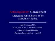 Anticoagulation Management