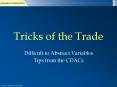 Tricks of the Trade PowerPoint PPT Presentation