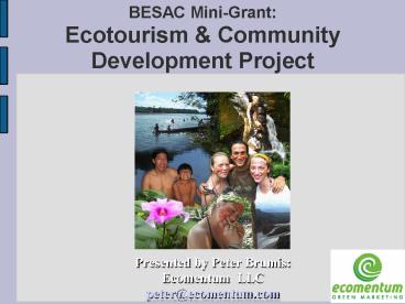 BESAC MiniGrant: Ecotourism