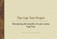 The Gap Year Project